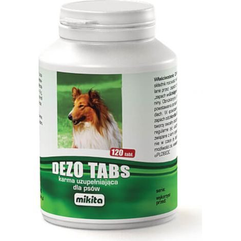 Dezo Tabs Mikita Complément alimentaire pour chien neutralise les odeurs 120 comprimés (1/5)