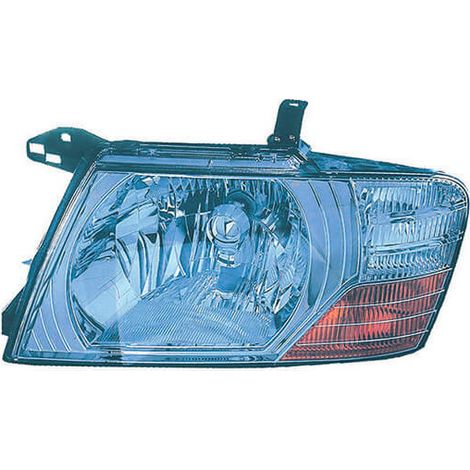 Phare avant gauche H4 base chromée Mitsubishi Pajero 3 phase 2 (V6W-V7W) 2003-2006
