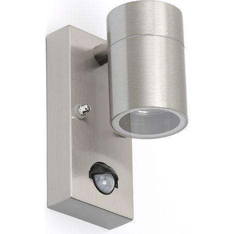 Outdoor Wall Light Steel IP44 with Motion Sensor - Solo