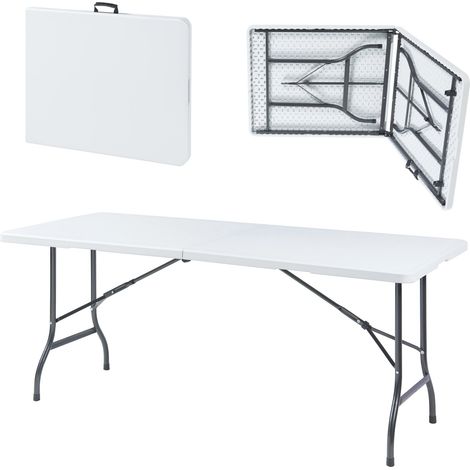 Tavolo pieghevole Ljusnarsberg con piano rettangolare 180 x 75 x 72 cm bianco 030011089