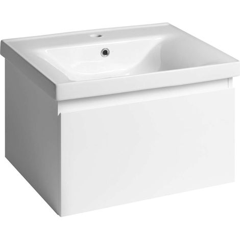 Aqualine Altair - Meuble pour lavabo 35x57x45 cm, 1 tiroir, blanc AI263 (1/5)