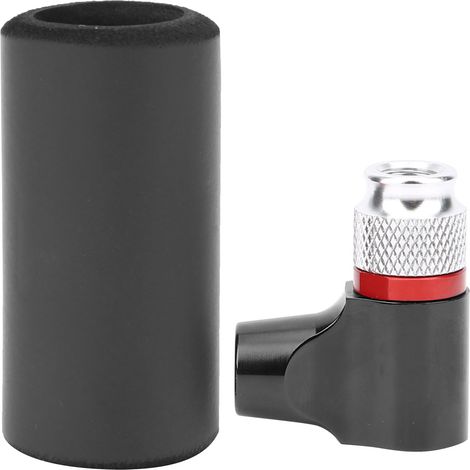 Mini gonfleur à CO2 manuel portable pour pneu vélo, pompe souris avec manchon en éponge, noir (1/5)