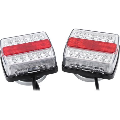 1 paire de feux de remorque magnétiques à LED avec câble de 10 m (1/5)