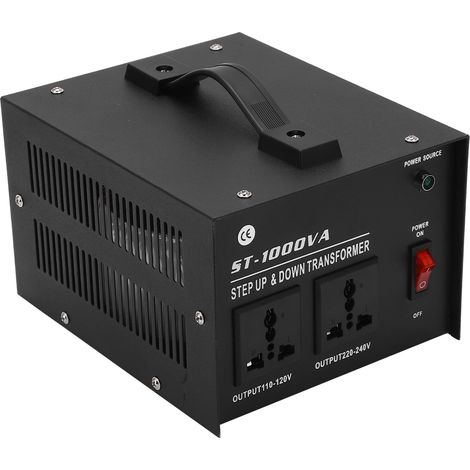 1000-W-Aufwärts-/Abwärtstransformator mit stabiler, einstellbarer Eingangsspannung, 110 V auf 220 V (110–120 V/220–240 V), EU-Stecker (1/5)