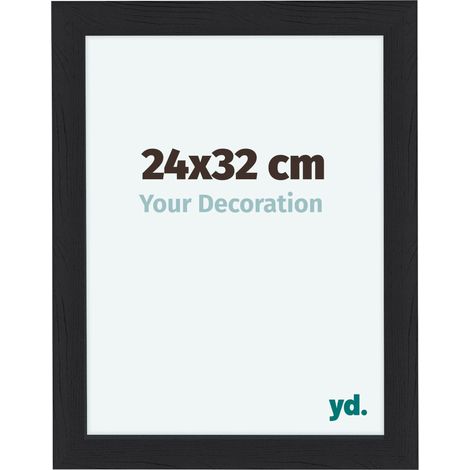 yd. - Cadre photo 24x32 - Noir Grain de Bois - MDF - Como (1/5)