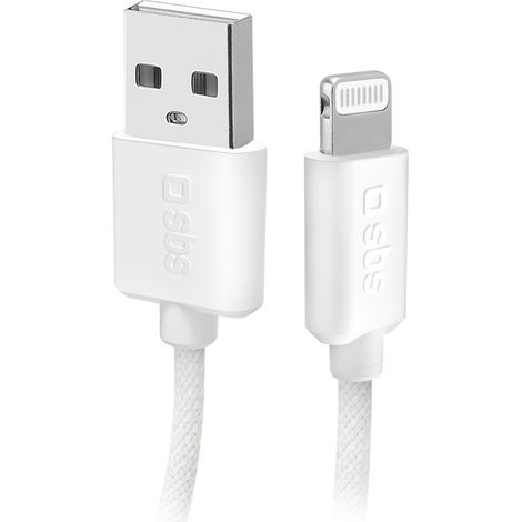 SBS Cavo Usb-A - Lightning In Tessuto Con Fermacavo, 1.5 Metri (1/5)