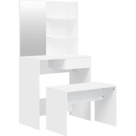 Maison Exclusive - Set Tavolo da Toeletta Bianco 74,5x40x141 cm