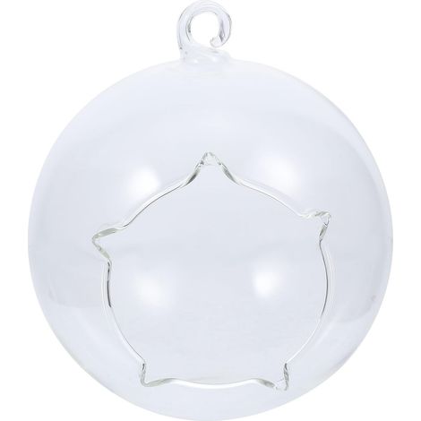 Bougeoir Verre Transparent Antivent pour Bougie Chauffe-Plat Support Décoratif Élégant Résistant Chaleur Table et Événements (1/3)