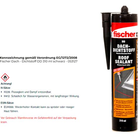 Fischer Dach - Mastic d'étanchéité DD 310 ml noir - 053127 (1/3)