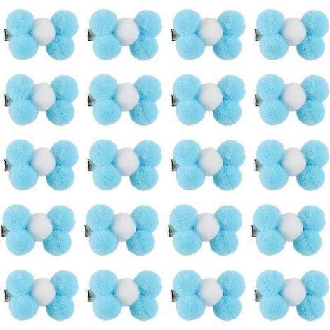 20 pinzas para el pelo de cachorro con lazo pequeño, pinzas para Yorkshire Terrier con forma de flor. (1/5)
