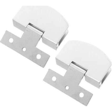 Lot De 2 Charnières Pour Portes En Verre Charnières Pour Armoires En Verre Sans Cadre Pour Portes De Pivotantes Pour En (1/5)