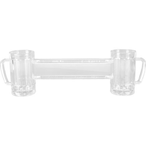 430 ml Bierkrug, doppelwandiges Bierglas, bruchsicheres Acryl-Bierglas, Bar-KTV-Bierglas (1/5)