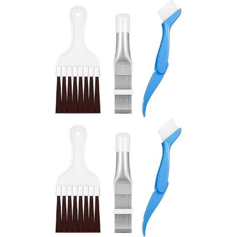 Ensemble de 3 outils de nettoyage pour climatiseur, peigne à ailettes en acier inoxydable, accessoire d'entretien clim manuel (1/5)