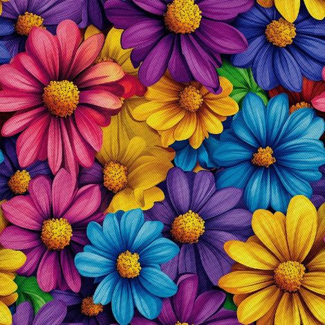 Decoffe Oxford de exterior - Motiv Bunte Blumen DX18031 (1/5)