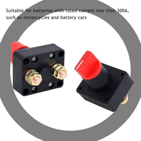 2 pcs Interrupteur de Batterie 300A pour Voiture, Camion, Bateau, Marine, Isolateur Rotatif Interrupteur de Déconnexion Marche/arrêt (1/5)