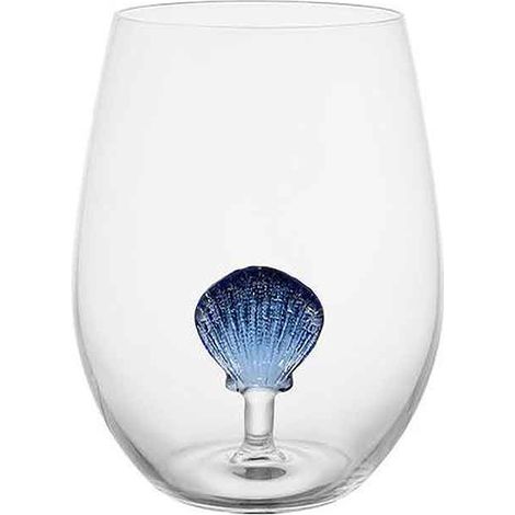 Verre coquillage indigo 12x10x10cm (1/3)