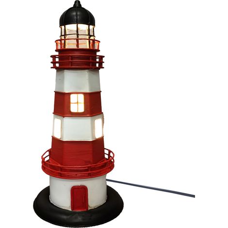 Lampe de table rouge vintage Faro, éclairage décoratif au design industriel rétro
