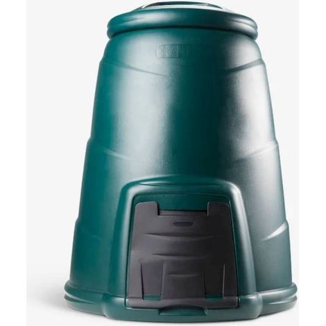 Compostiera da giardino Blackwall 330L verde con sportello di accesso frontale