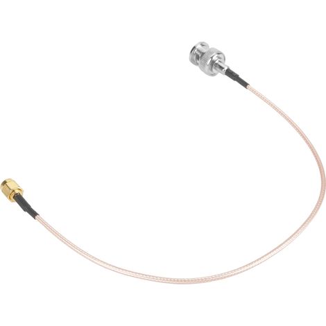 Lot de 2 câbles coaxiaux RG316 50 Ω, 30 cm, connecteurs SMA mâle vers BNC mâle, pour adaptateur d'extension d'antenne (1/5)
