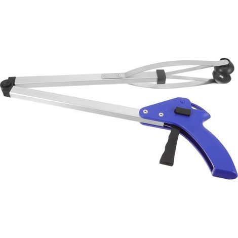 Longziming – 80 cm Abfallgreifer – Metall und Kunststoff – Faltbar und ergonomisch – Rutschfester Griff – Blau – 1 Stück (1/5)