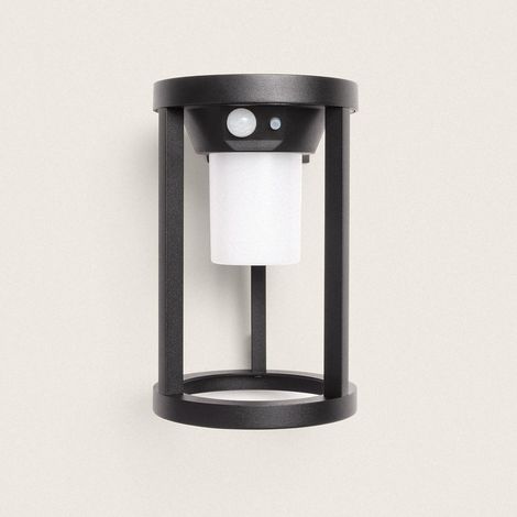 LED Wandleuchte Außen Solar 2W Aluminium mit Bewegungssensor Eneko Schwarz