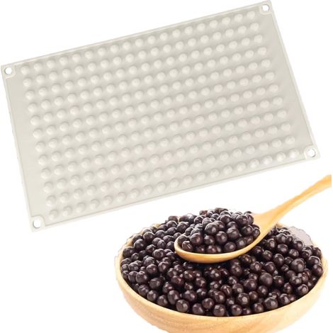Moule En Silicone Sphère Ø5mm 228Cavités Mini Boule Moule En Silicone Petite Moule à Chocolat Sphérique Moule Silicone Boule Pour Bombes-Chocolat Boule Gâteau/Bonbons (blanc, 228Cavités 5mm) (1/5)