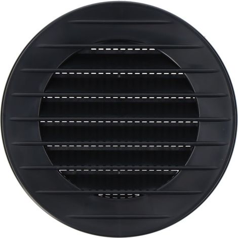 Griglia di ventilazione rotonda da incasso con zanzariera in ABS colore grigio antracite Ø7cm Ø98x5mm EDM