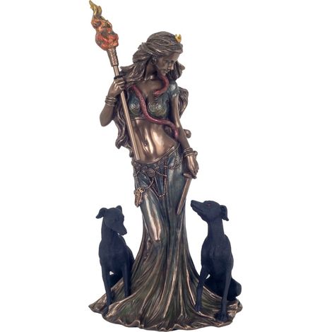 Signes Grimalt Figura Bronce Figuras  Figura Diosa Griega Hecate Bronce Gris 12x15x33cm 25240 (1/5)