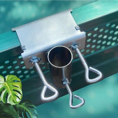 Sonnenschirmhalter für Balkon, Sonnenschirmständer, Gartentisch-Sonnenschirmhalter, verstellbare Schirmklemme für Balkon, Sonnenschirmbefestigung für Tisch (38 mm) (1/4)