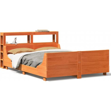 Maison Exclusive - Letto senza Materasso Marrone Cera 160x200 cm in Legno di Pino