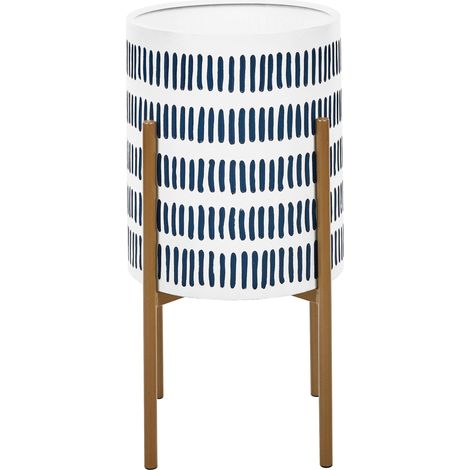 Portavaso in metallo bianco e blu 31 x 31 x 58 cm Nemorosa (1/5)
