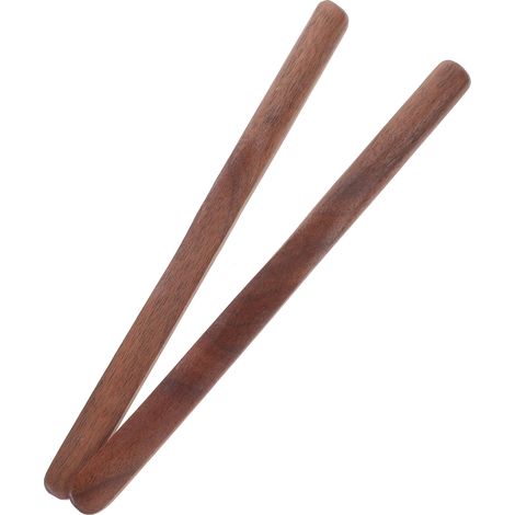 Bâton Mélangeur en Bois Noyer Noir à Tête Ronde 15 x 1 cm pour Levain, Pâte, Farce et Cuisine Maison (1/5)