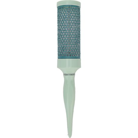 Brosse à cheveux ronde professionnelle pour salon, outil de coiffage séchage, lissage et bouclage, verte, 4,8 cm, brosse cylindrique à air chaud. (1/5)