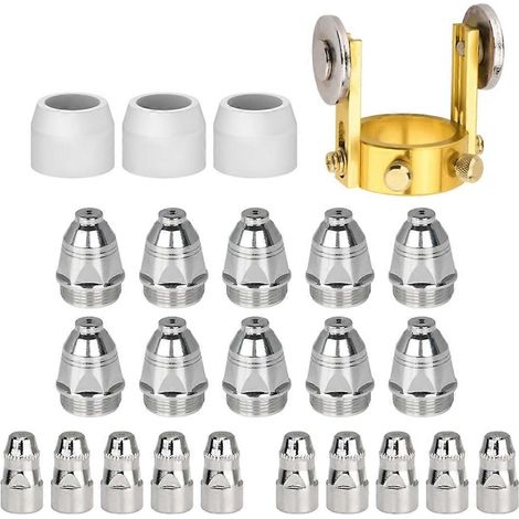 Consommables pour torche de découpe plasma P80, kit de 24 électrodes de 1,5 mm pour torche de découpe BTC80 (1/4)