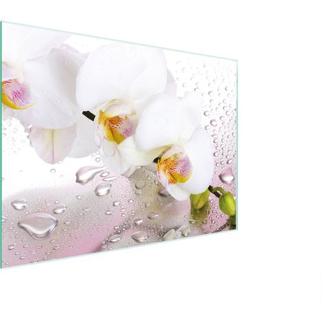 TAGLIERE IN VETRO 30x22 ORCHIDEA (1/5)