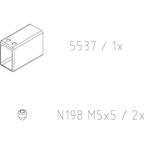 Kermi 2535884 EBNI018 Set de connexion murale Support mural