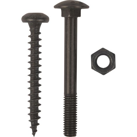 Sonneck Schraubenset Schrauben für Langband einseitig gerollt 200mm, Stahl schwarz verzinkt (1/2)
