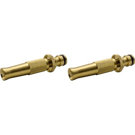 2 - Lance Arrosage - Laiton - Réglable - Liaison Rapide 19 Mm - Pour Jardin Et Extérieur - Doré - 19 Cm