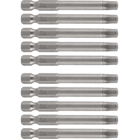 Jeu de 10 Embouts de Tournevis Électrique Douille Hexagonale Aimantée S1/4 65mm Acier Durci (1/5)
