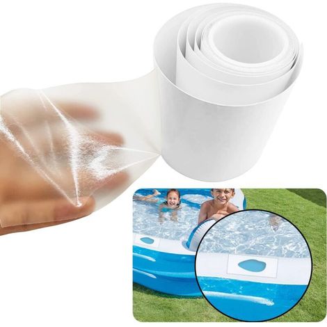 Pool Patch Repair Kit, 7FT TPU Clear Tape, pour réparer Les Matelas gonflables, Les Anneaux de Natation, Les Maisons gonflables, Les Jouets gonflables, Les bâches. (1/5)