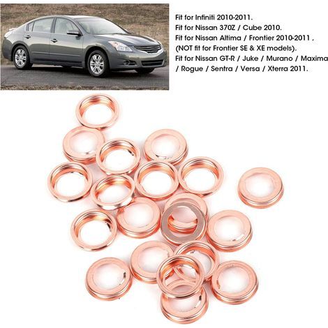 Dichtung für Motorablassschraube - 11026JA00A - Packung mit 20 Nissan-kompatiblen Metalldichtungen