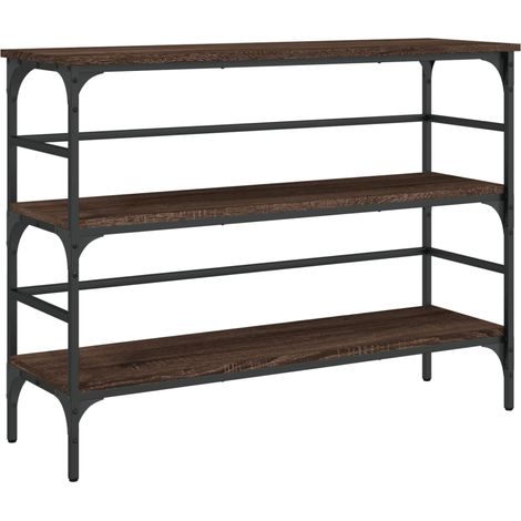 Table console，Table d'appoint，Bout de canapé，Meuble d'entrée chêne marron 100x32x75 cm bois d'ingénierie