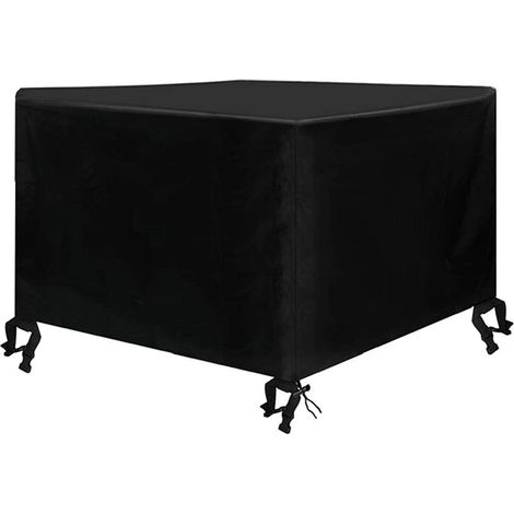 Kaelt - Housse Table et Chaise de Jardin Imperméable Meuble Salon de Jardin Housse Mobilier Jardin Intérieur Bache Spa de Protection Meubles de Jardin Tissu Oxford 420D (120x120x74 cm) - Noir (1/5)