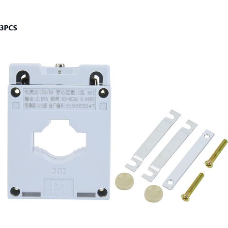 3 Pcs Bh 0.66 30φ Anti flame Plastic Bracket Current Transformer 0.66KV 0.5 50-60Hz(20/5) (1/5)