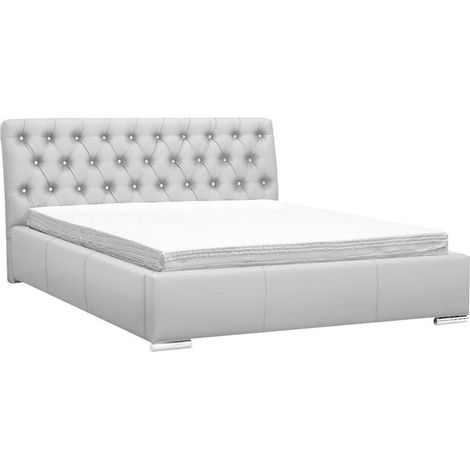 Cama Templum II, Soft 017, Doble, 180x200, Cuero ecológico, Somieres, 200x227x100cm (1/5)