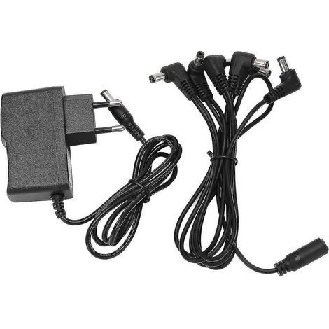 Netzteil für Gitarreneffektpedale, 6-adriges serielles Kabel, 100–240 V europäischer Stecker (1/5)