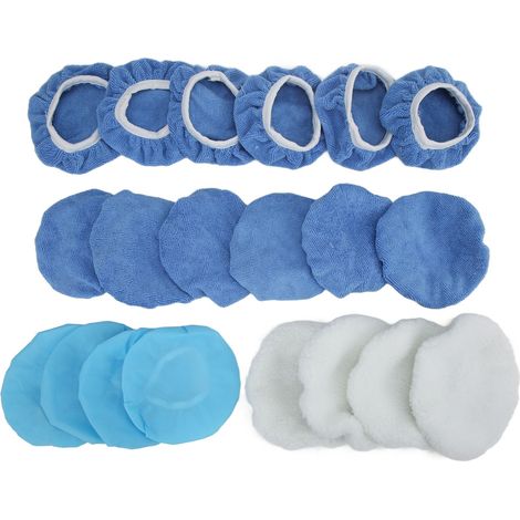 20 Pièces 6in Tampon de Polissage Microfibre pour Auto, Moto, Bateau - Set de 20 Coussinets Lustrage Finition (1/5)