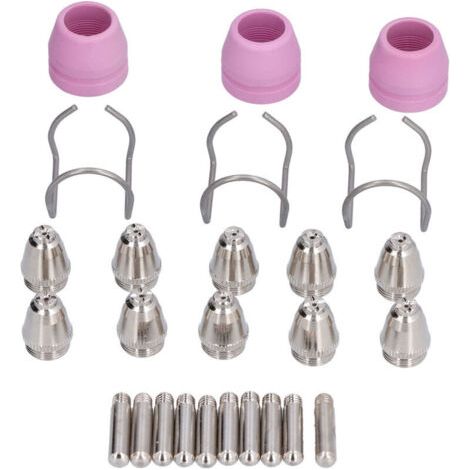 Kit de 26 pièces de consommables pour torche à plasma : électrodes, buses, céramiques et embouts pour AG60 SG55 (1/5)