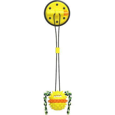 Jouet pour Chien avec Ventouse Vide, Toy Jouet Chien Interactive Indestructible, Multifonction Molaire Snack Balls, pour Chiens Moyens/Grands(jaune) (1/5)
