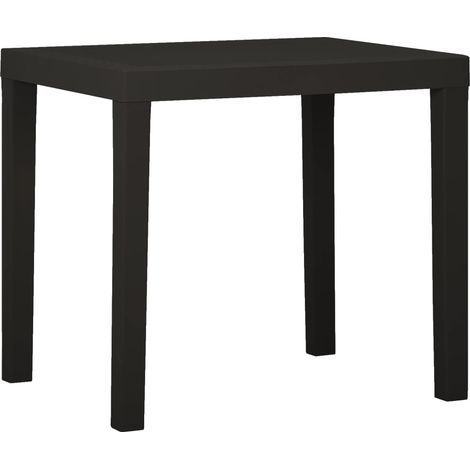 Gartentisch Anthrazit 79x65x72 cm Kunststoff
